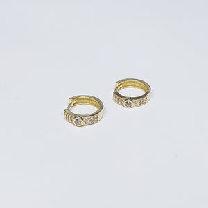 ARETES ARRACADAS C CIRCONIAS 10K 2.7 GR (NUEVO)