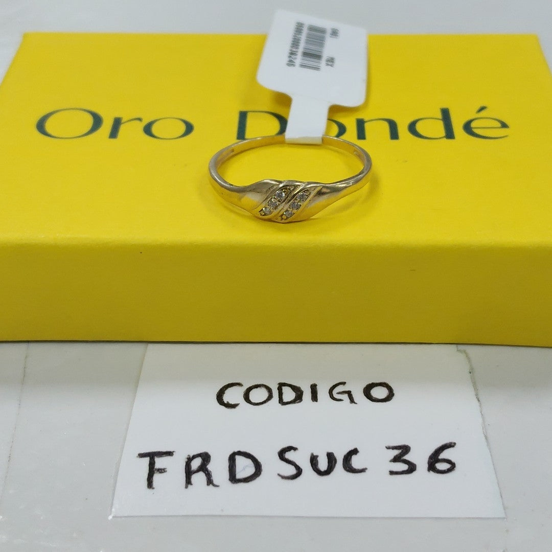 ANILLO ANILLITO C CIRCONIAS 14K 8.5 TALLA 1.2 GR (NUEVO)
