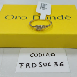 ANILLO ANILLITO C CIRCONIAS 14K 8.5 TALLA 1.2 GR (NUEVO)