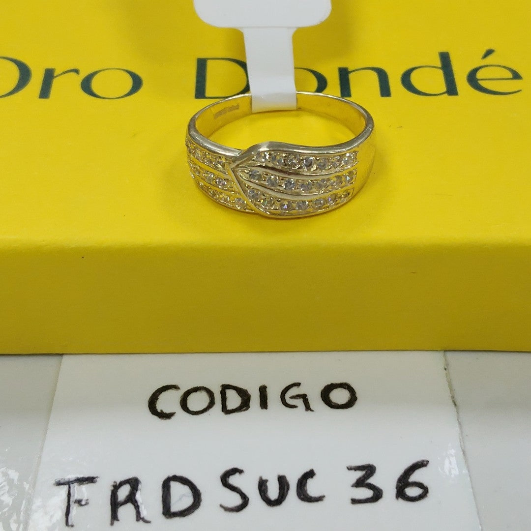 ANILLOS C CIRCONIAS 14K TALLA 7 2.8 GR (NUEVO)