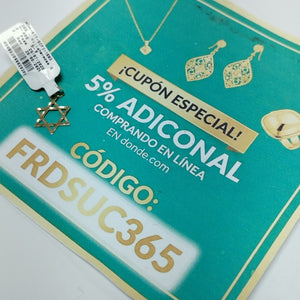DIJE TEJIDO ESTRELLA DE DAVID 14K 0.5 GR (NUEVO)