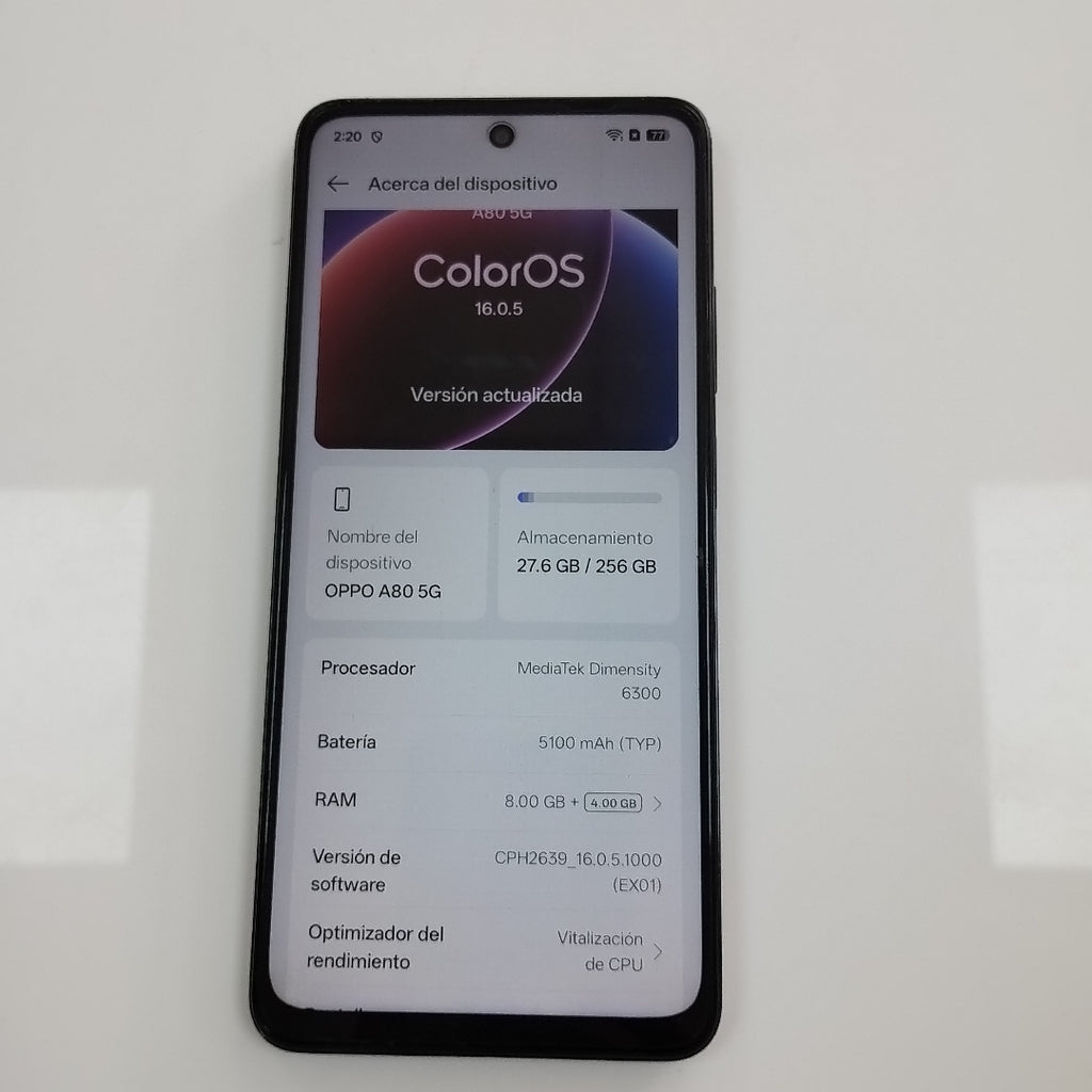 CELULAR OPPO A80 5G CPH2639 (2024) 256 GB 8 GB RAM (SEMINUEVO)