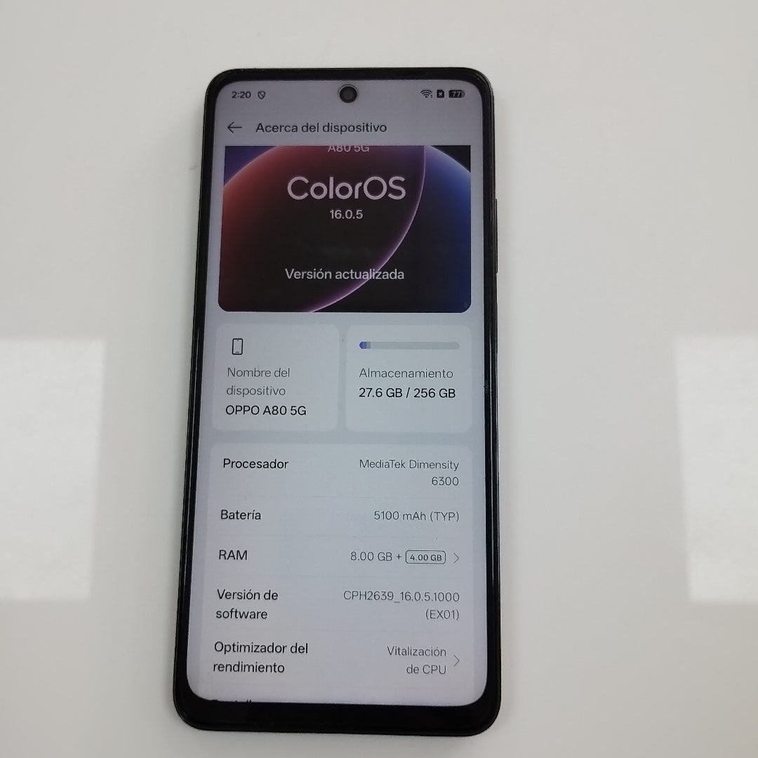 CELULAR OPPO A80 5G CPH2639 (2024) 256 GB 8 GB RAM (SEMINUEVO)