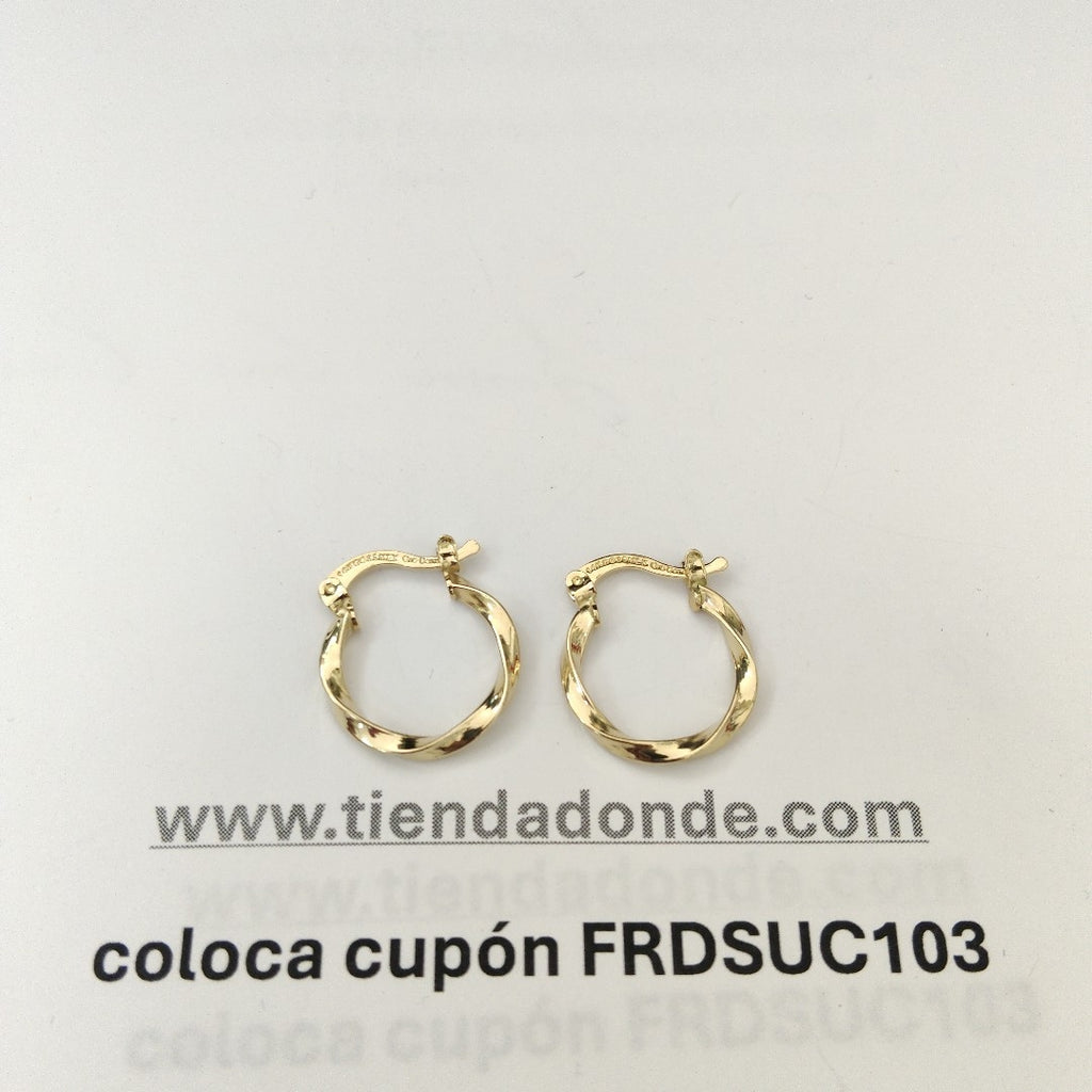 ARETES ARRACADAS TORZAL 14K 1.2 GR (NUEVO)