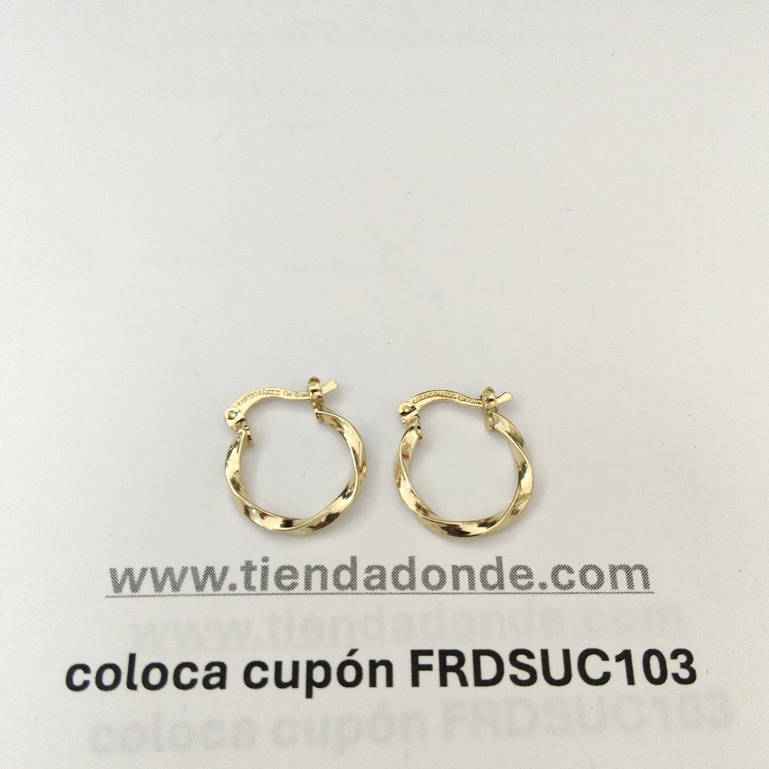 ARETES ARRACADAS TORZAL 14K 1.2 GR (NUEVO)