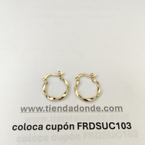ARETES ARRACADAS TORZAL 14K 1.2 GR (NUEVO)