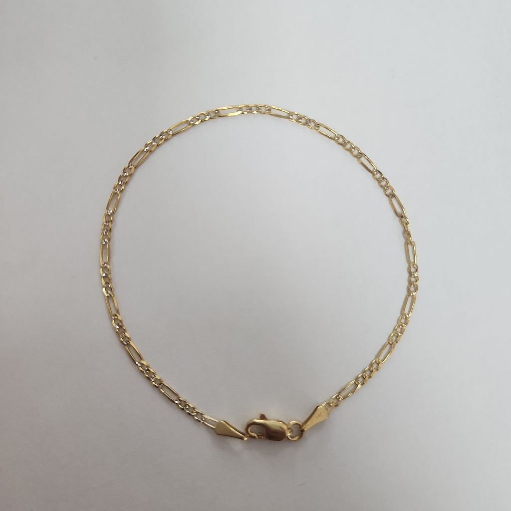 PULSERA 3X1 DIAMANTADA 14K 18 CM 1.5 GR (NUEVO)
