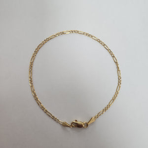 PULSERA 3X1 DIAMANTADA 14K 18 CM 1.5 GR (NUEVO)