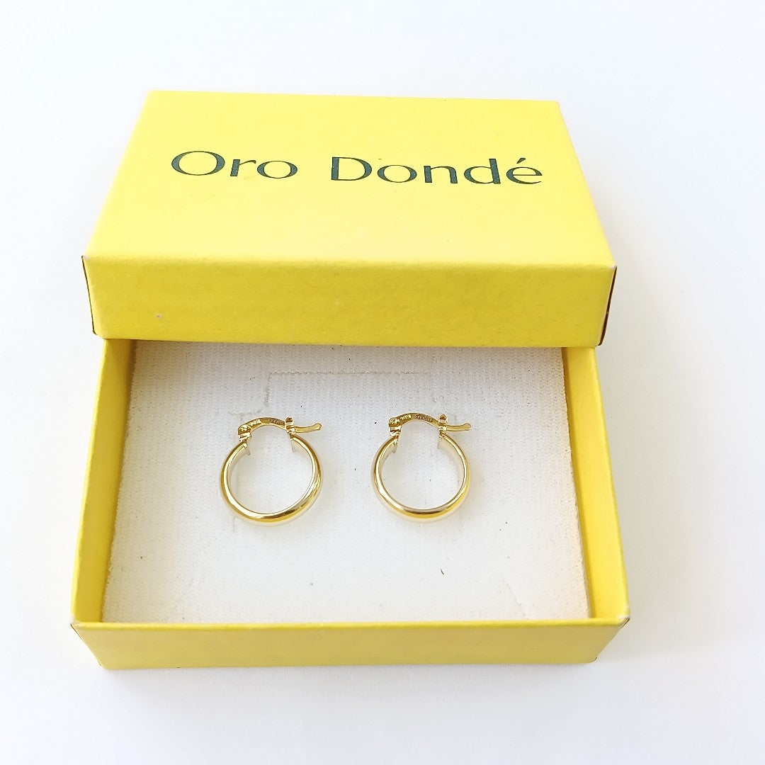 ARETES ARRACADA LISA 14K 1.7 GR (NUEVO)