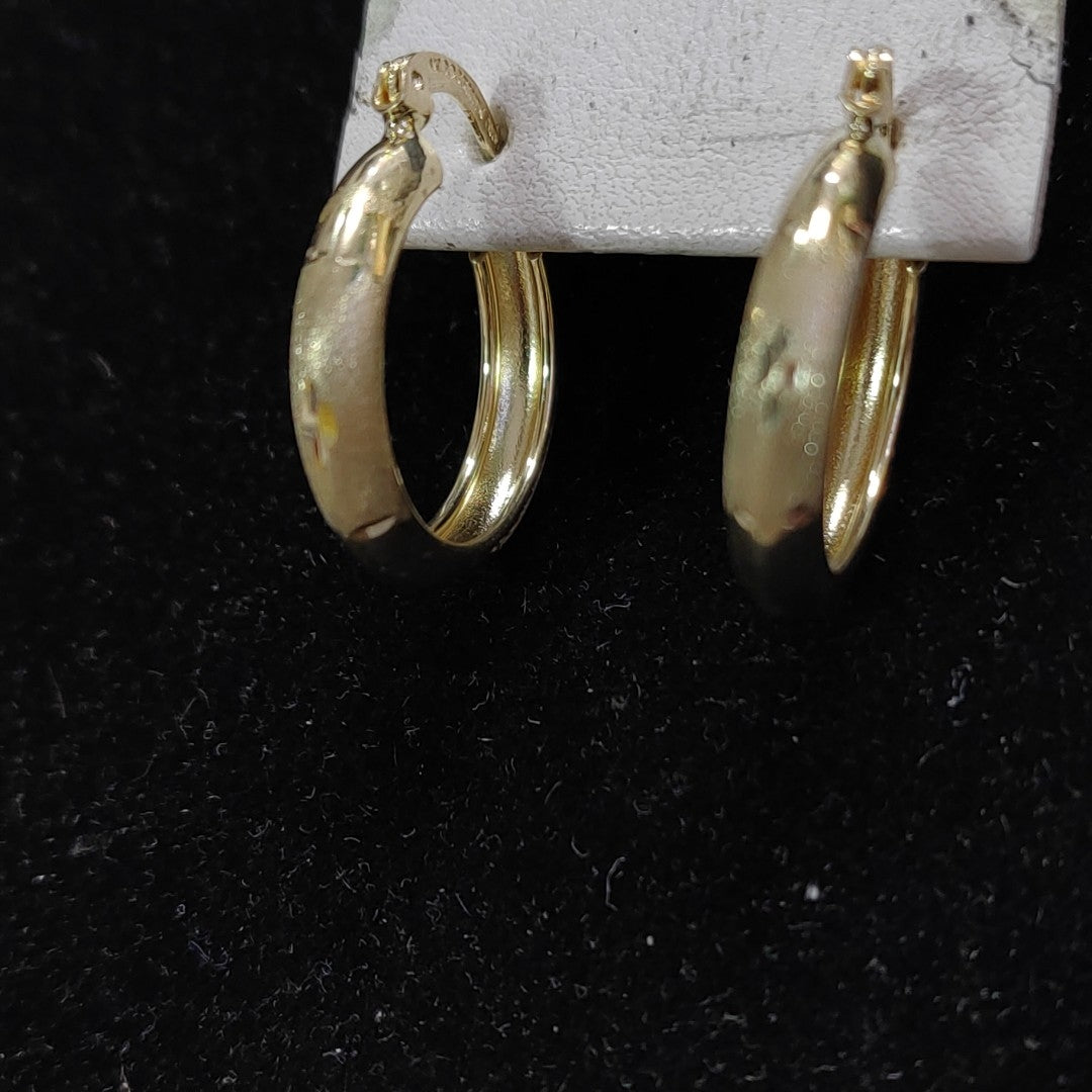ARETES TEJIDO ARRACADA SATINADA 14K 2.6 GR (NUEVO)