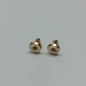 BROQUELES BROQUEL FIG BOTON C CIRCONIA 14K 0.2916 GR (NUEVO)