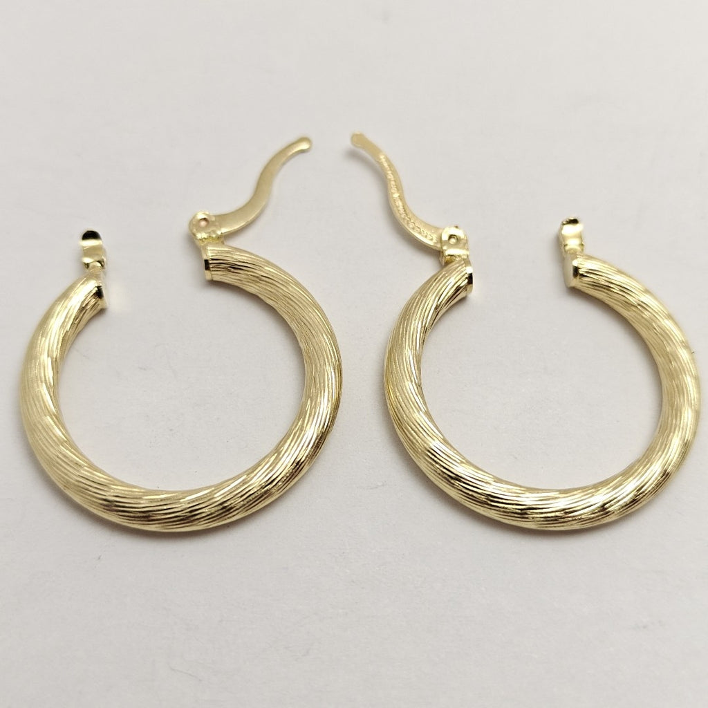 ARETES TEJIDO ARRACADAS ASTRIADAS 14K 2.9 GR (NUEVO)