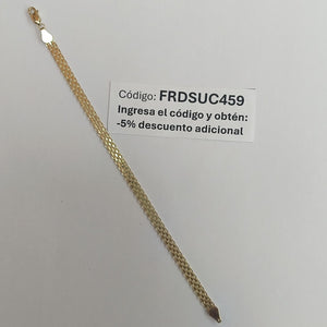 PULSERA ESPECIAL 14K 18 CM 4.4 GR (NUEVO)