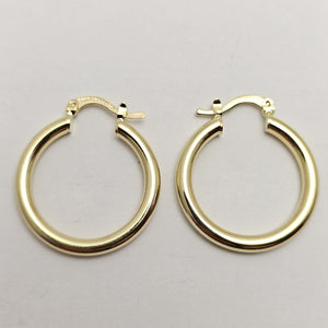 ARETES TEJIDO ARRACADAS LISAS HUECAS 14K 2.1 GR (NUEVO)
