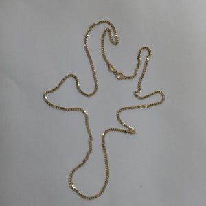 CADENAS TEJIDO BARBADA ORO 10K 60 CM 4.2 GR (NUEVO)
