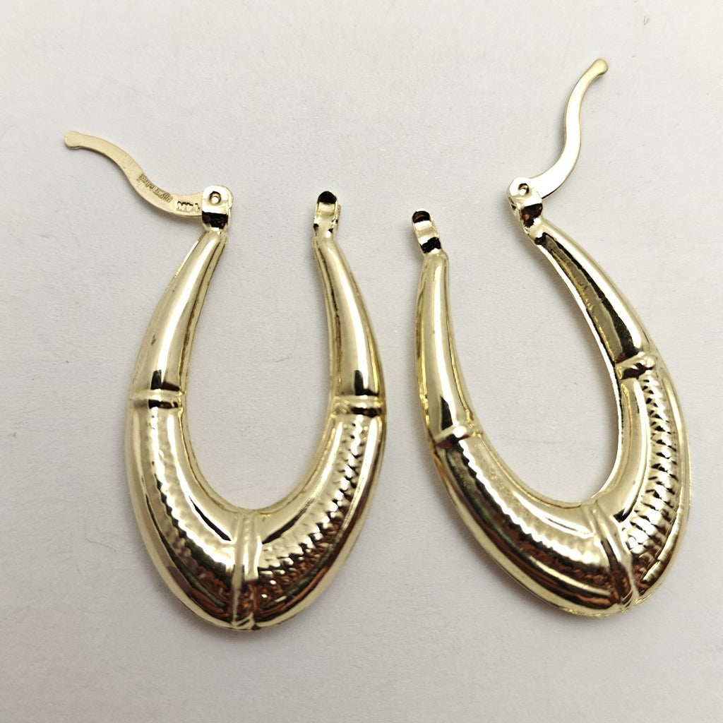 ARETES ARRACADAS ESTRIADAS 14K 2.7 GR (NUEVO)