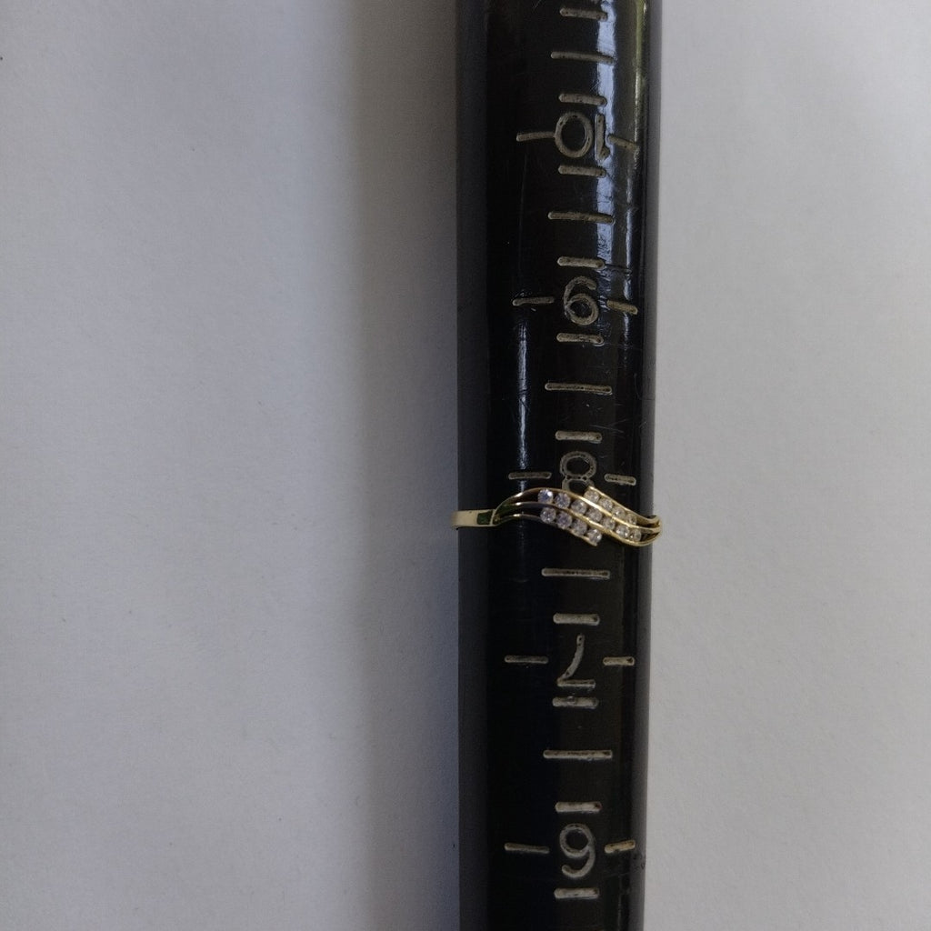 ANILLOS C CIRCONIAS 14K TALLA 8 0.8 GR (NUEVO)