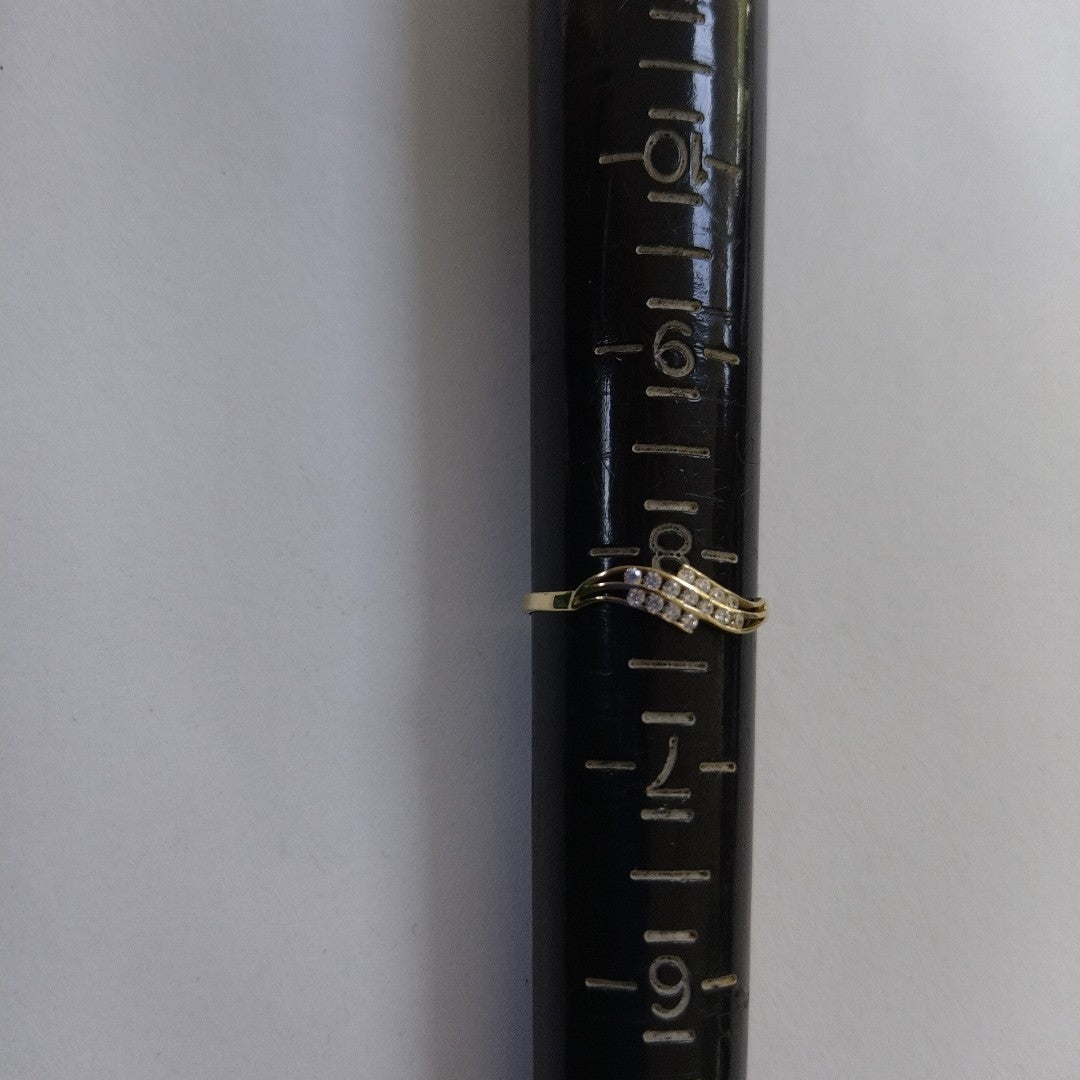 ANILLOS C CIRCONIAS 14K TALLA 8 0.8 GR (NUEVO)