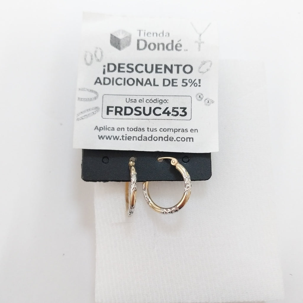 ARRACADAS PAR ORO 14 K 1.1 GRMS (SEMINUEVO)