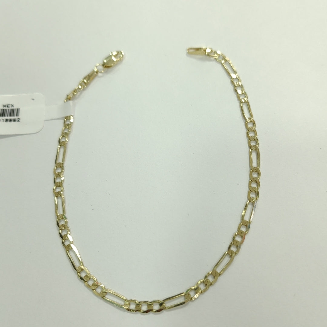PULSERA TEJIDO 3X1 14K 21 CM 3 GR (NUEVO)