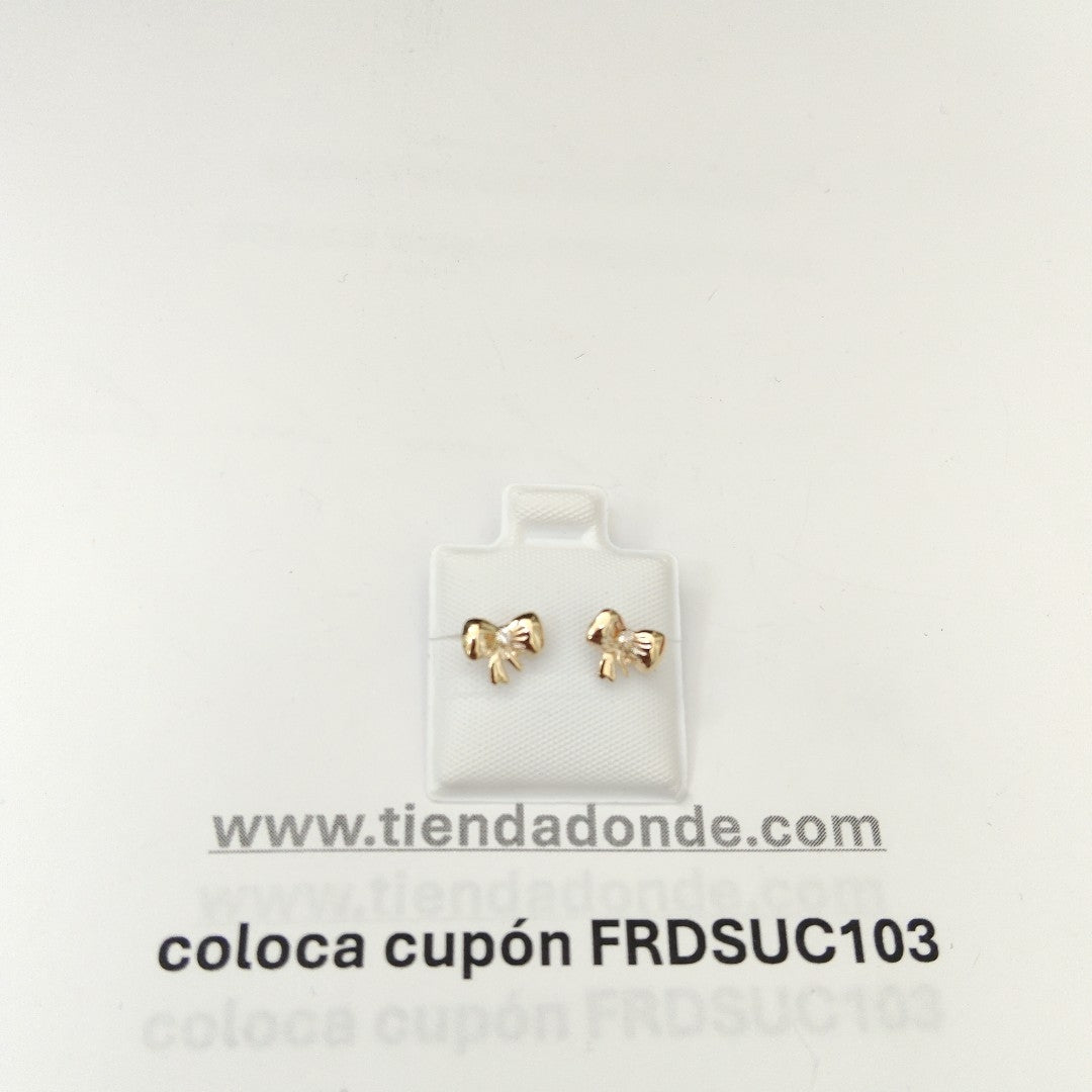 BROQUELES BROQUEL FIG MOÑO C CIRCONIA 14K 0.2441 GR (NUEVO)