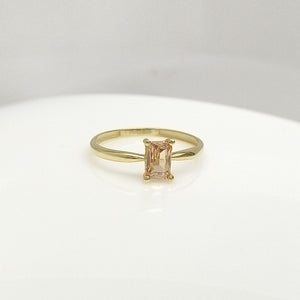 ANILLOS TEJIDO ANILLITO C PIEDRA DE COLOR 14K 8 1.2 GR (NUEVO)