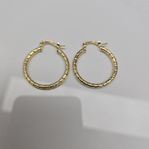 ARETES ARRACADAS LABRADAS 14K 3.2 GR (NUEVO)