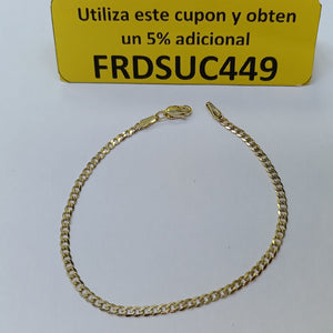 PULSERA TEJIDO BARBADA 14K 18 CM 2 GR (NUEVO)