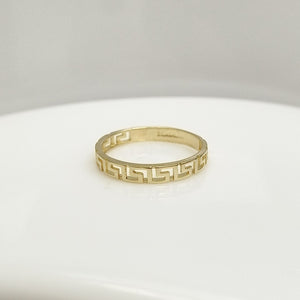 ANILLO ARGOLLA C GRECAS 14K 7 TALLA 1.6 GR (NUEVO)