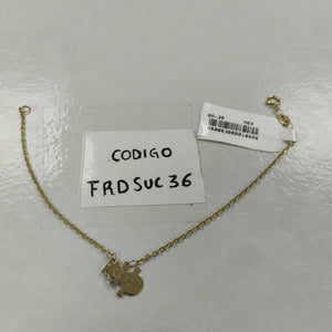 PULSERA ESP CON DIJE DE NIÑA 14K 18 CM 1.4 GR (NUEVO)