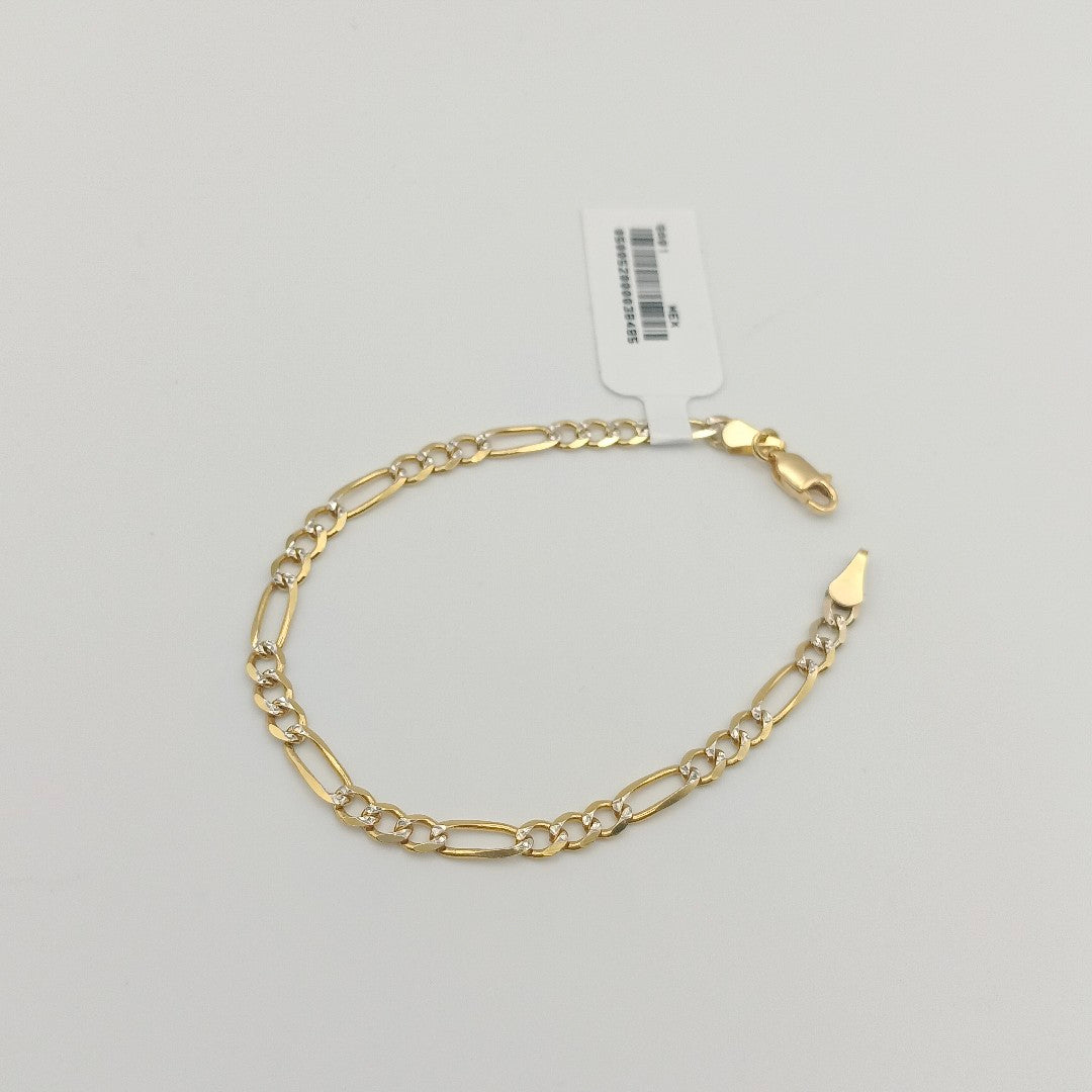 PULSERA 3X1 DIAMANTADA 14K 18 CM 4.5 GR (NUEVO)