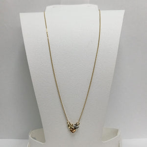 CADENA TEJIDO GARGANTILLA ESPECIAL C FLORES 14K 45 CM 2.9 GR (NUEVO)