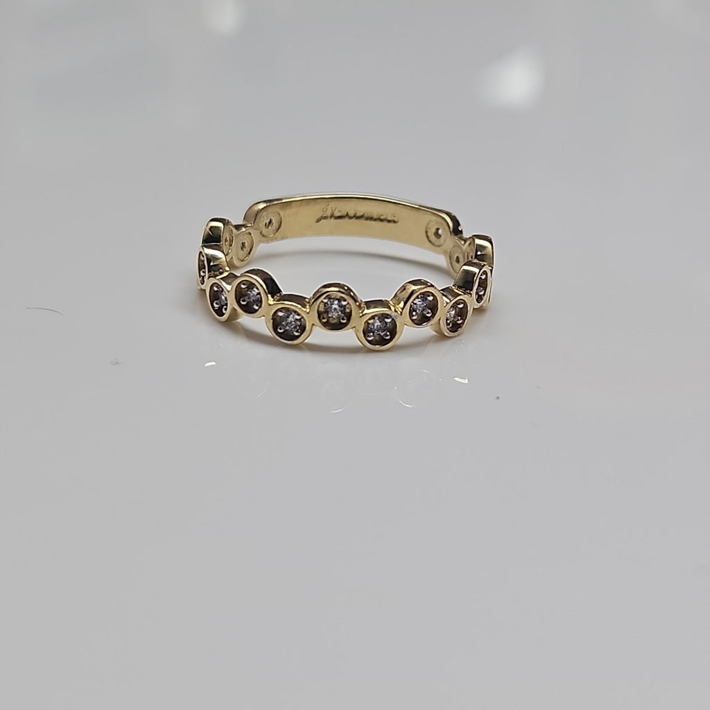 ANILLO ANILLITO C CIRCONIAS 14K 7.5 TALLA 2.3 GR (NUEVO)