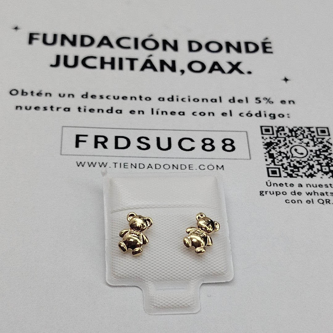 BROQUELES BROQUEL FIG OSO 14K 0.2592 GR (NUEVO)