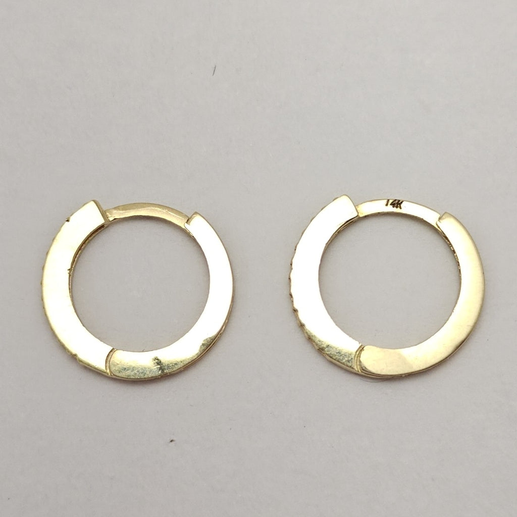ARETES ARRACADAS CON CIRCONIAS 14K 1.2 GR (NUEVO)