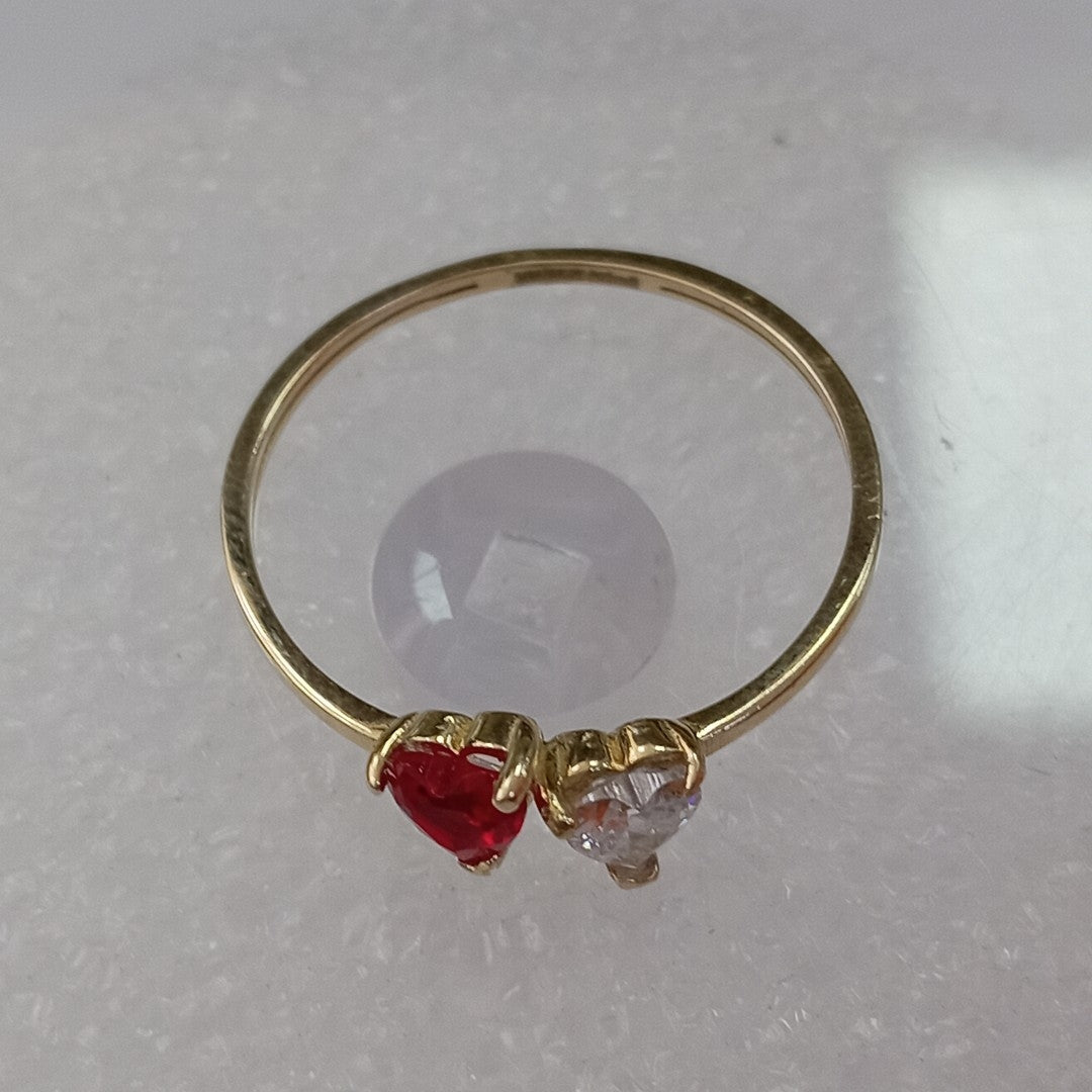 ANILLOS C PIEDRAS COLOR 14K TALLA 8 1.12 GR (NUEVO)