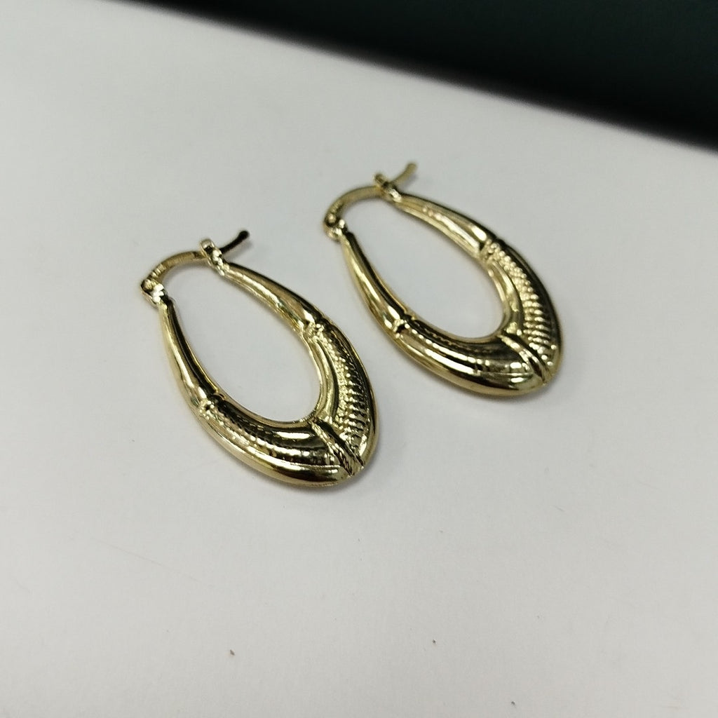 ARETES ARRACADAS ESTRIADAS 14K 2.7 GR (NUEVO)