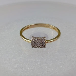 ANILLO ANILLITO C CIRCONIAS 14K 7 TALLA 1.4 GR (NUEVO)