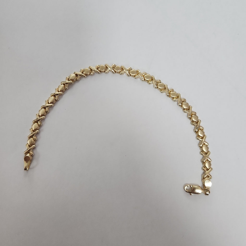 PULSERA ESPECIAL XOXO 14K 18 CM 6 GR (NUEVO)