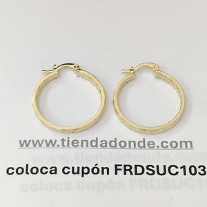 ARETES TEJIDO ARRACADA CON GRECAS 14K 2.7 GR (NUEVO)