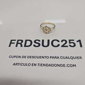 ANILLOS ANILLITO FIG NUDO DE BRUJA CON CIRCONIAS 10K TALLA 8 1.8 GR (NUEVO)