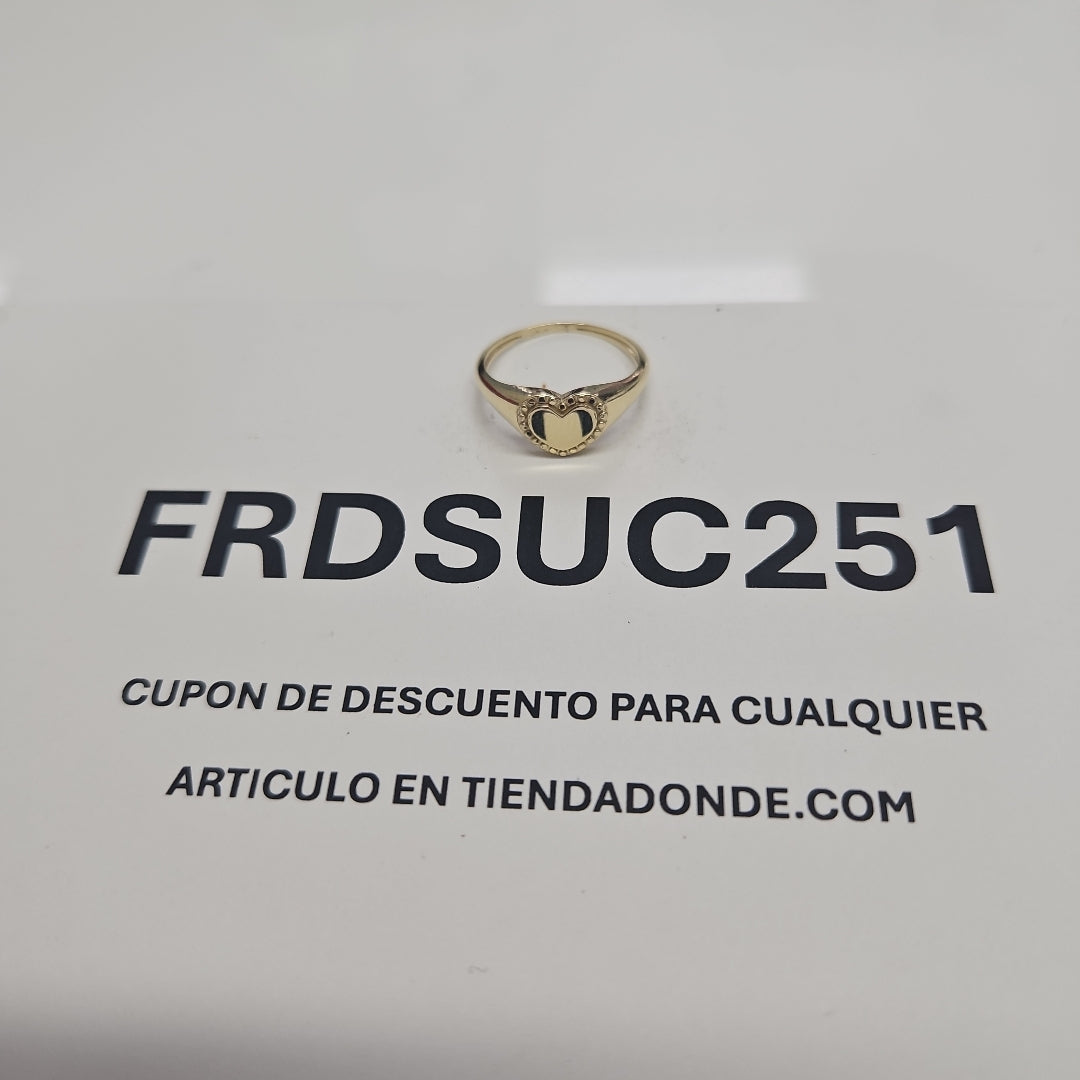 ANILLOS ANILLITO FIG CORAZON 10K TALLA 7 1.7 GR (NUEVO)