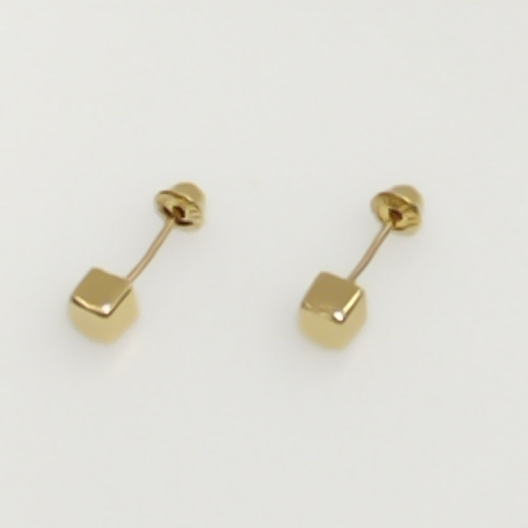 BROQUELES BROQUEL FIG CUBO 14K 0.203 GR (NUEVO)