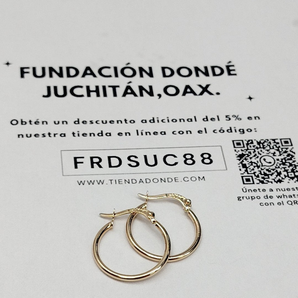 ARETES ARRACADAS 14K 1.3 GR (NUEVO)