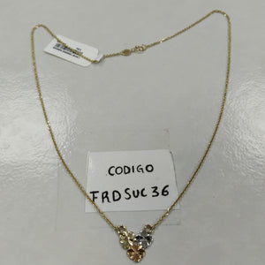 CADENA TEJIDO GARGANTILLA ESPECIAL C FLORES 14K 45 CM 2.9 GR (NUEVO)