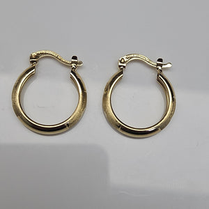 ARETES TEJIDO ARRACADA SATINADA 14K 2.5 GR (NUEVO)