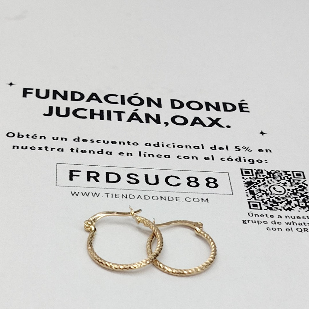 ARETES ARRACADAS 14K 1.2 GR (NUEVO)