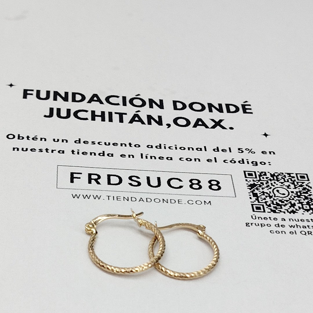 ARETES ARRACADAS 14K 1.2 GR (NUEVO)