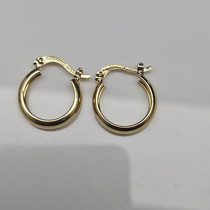 ARETES TEJIDO ARRACADAS LISAS 14K 2.2 GR (NUEVO)
