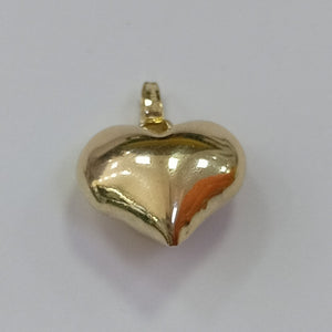 DIJE TEJIDO CORAZON LISO 14K 1.5 GR (NUEVO)